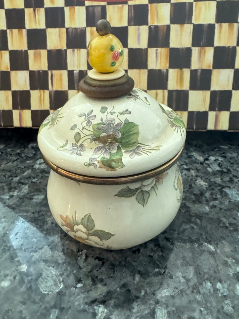 Camp 1995 Mackenzie-Childs Victoria & Richard Sugar Bowl w/ Lid